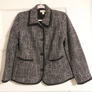 Appleseed’s Petites Black Tweed Blazer - 12P